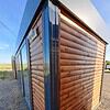 Module Préfabriqué de 13 m2 – Bardage Bois, Toit Plat + Façade Vitrée