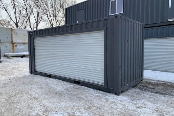 Conteneur de stockage 20 pieds avec grande porte roulante