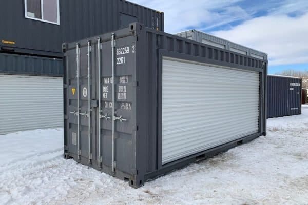 Conteneur de stockage 20 pieds avec grande porte roulante